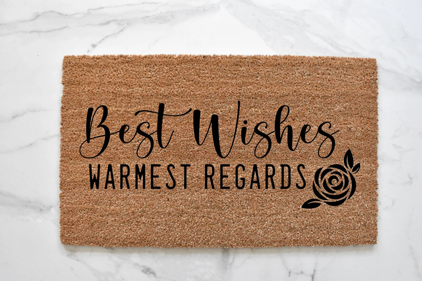 Best Wishes Warmest Regards Doormat