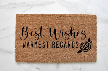 Best Wishes Warmest Regards Doormat