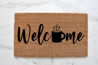 Welcome + Coffee Doormat