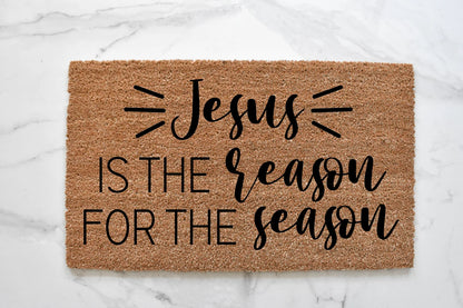 Jesus Is The Reason For The Season Doormat