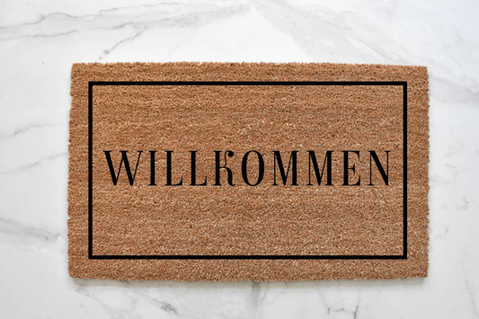 Willkommen Doormat