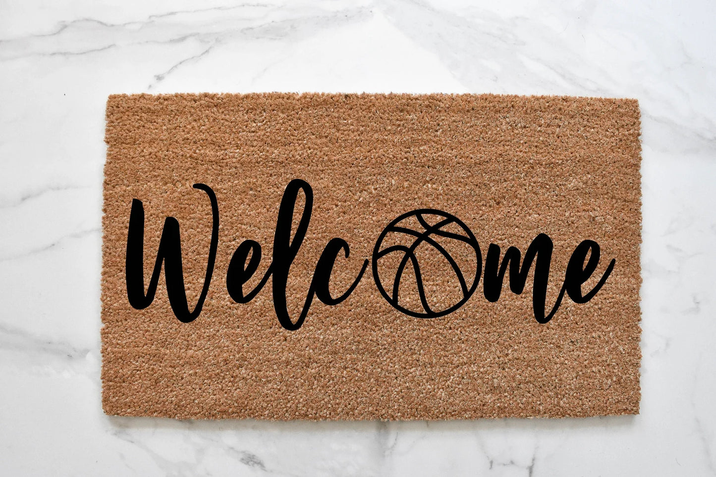 Welcome + Basketball Doormat