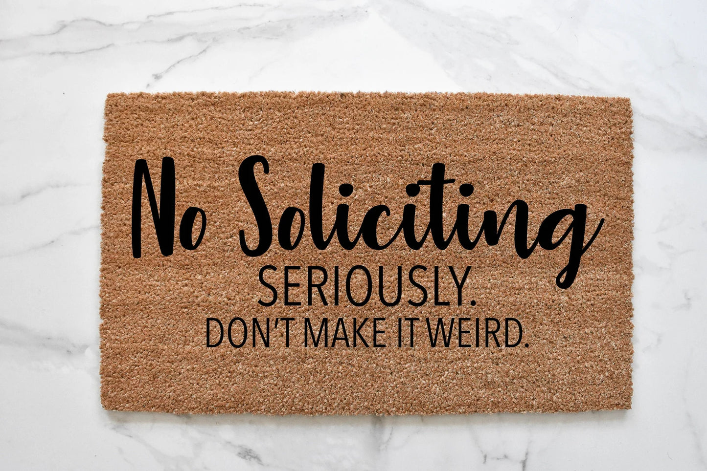 No Soliciting Doormat