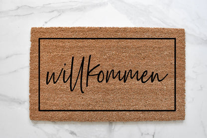 Willkommen Doormat