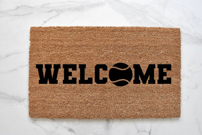 Welcome + Tennis Doormat