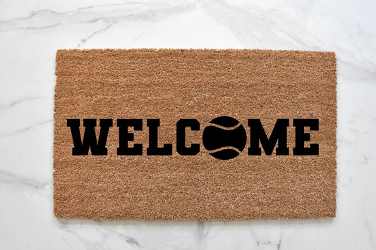 Welcome + Tennis Doormat