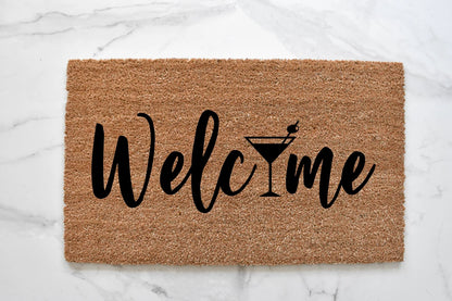Welcome + Martini Doormat