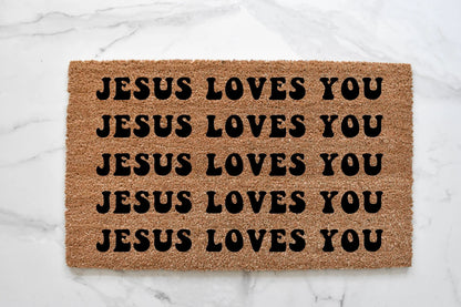 Jesus Loves You Doormat