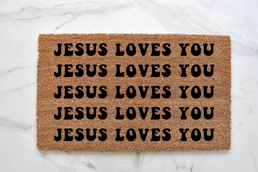 Jesus Loves You Doormat