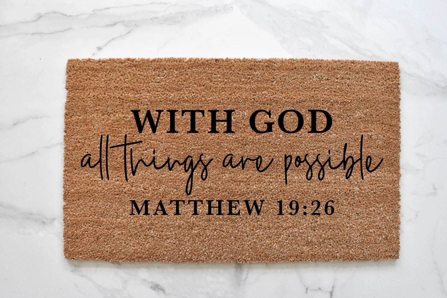 Matthew 19:26 Doormat