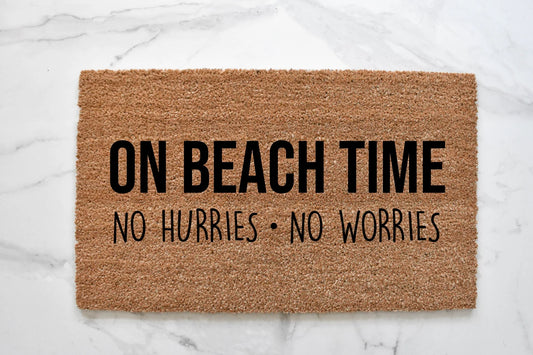 On Beach Time Doormat