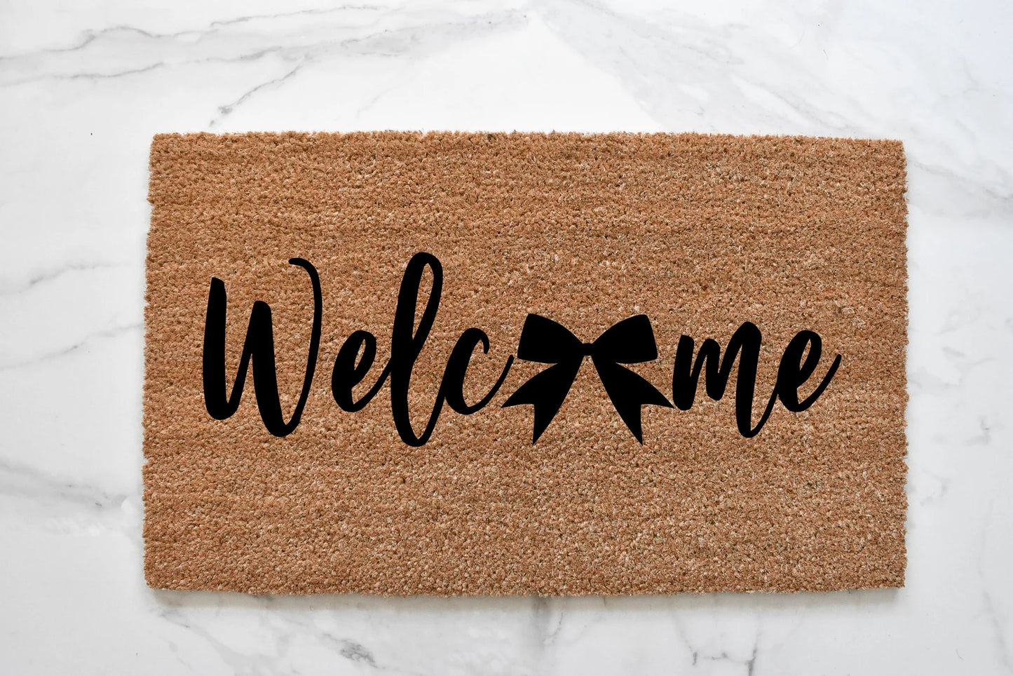 Welcome + Bow Doormat