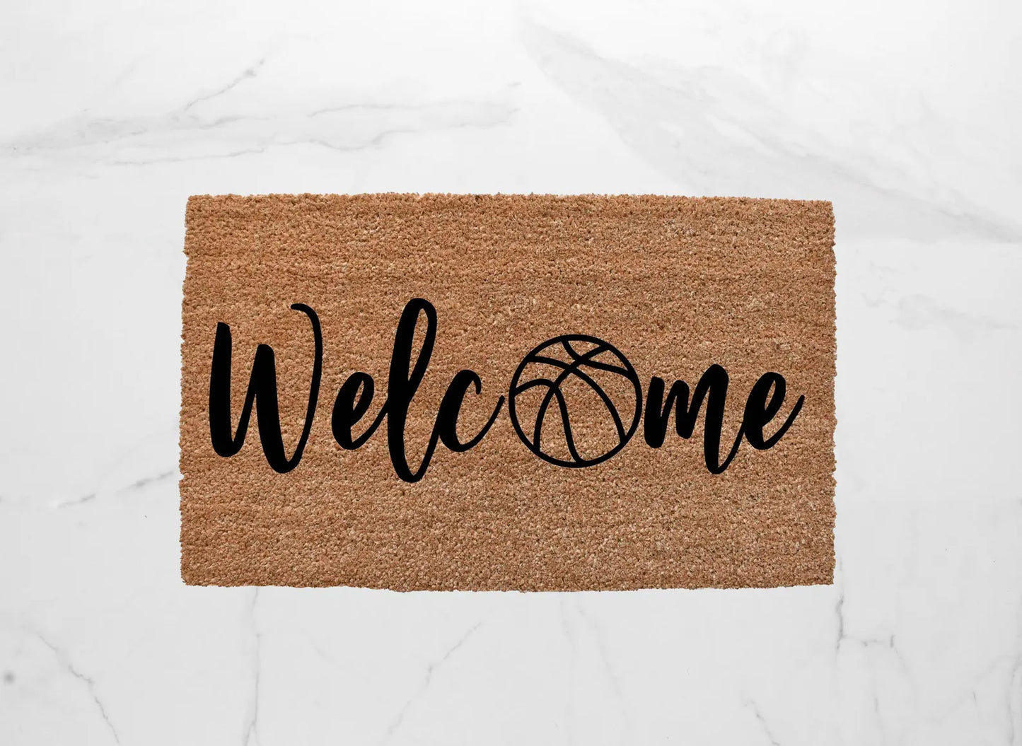 Welcome + Basketball Doormat