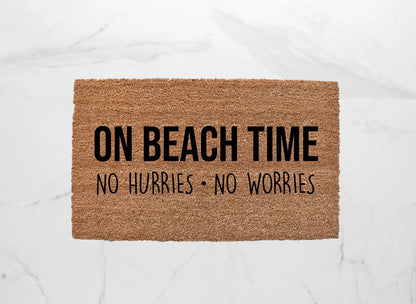 On Beach Time Doormat