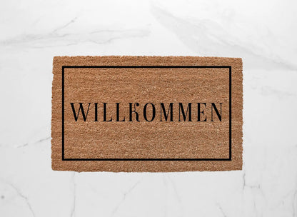 Willkommen Doormat