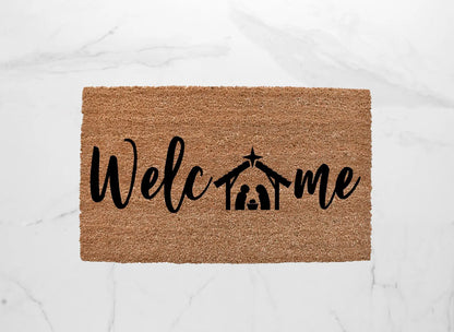 Welcome + Manger Doormat