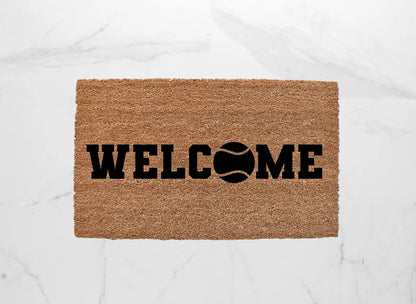 Welcome + Tennis Doormat