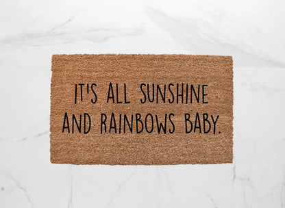 It's All Sunshine and Rainbows Baby Doormat