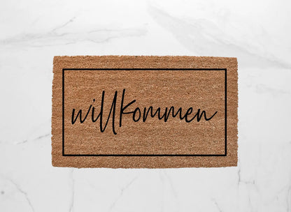 Willkommen Doormat