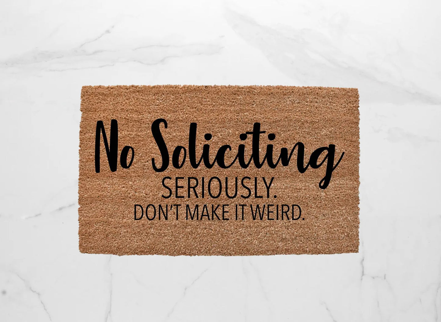 No Soliciting Doormat