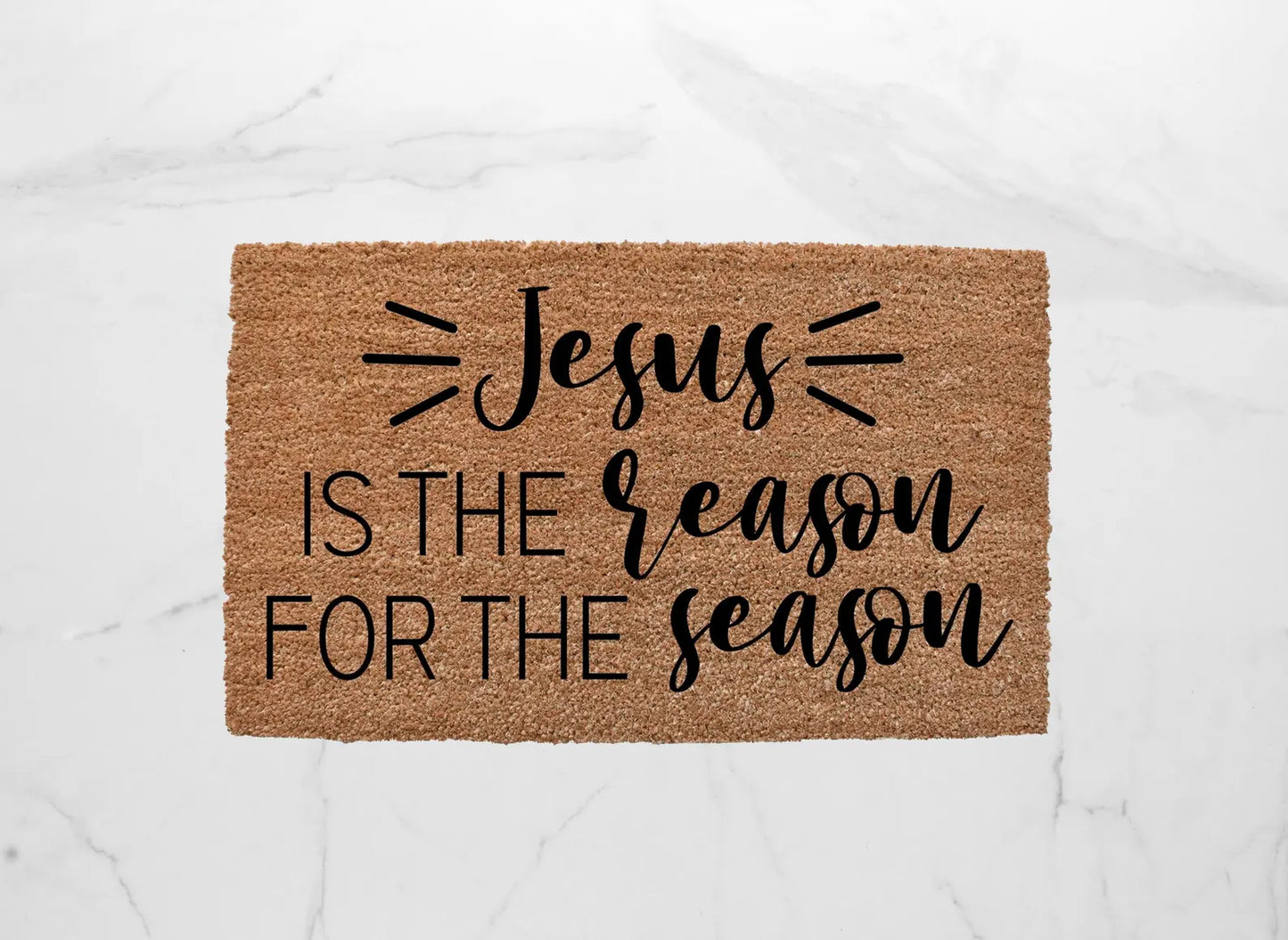 Jesus Is The Reason For The Season Doormat