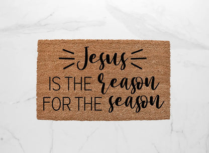 Jesus Is The Reason For The Season Doormat