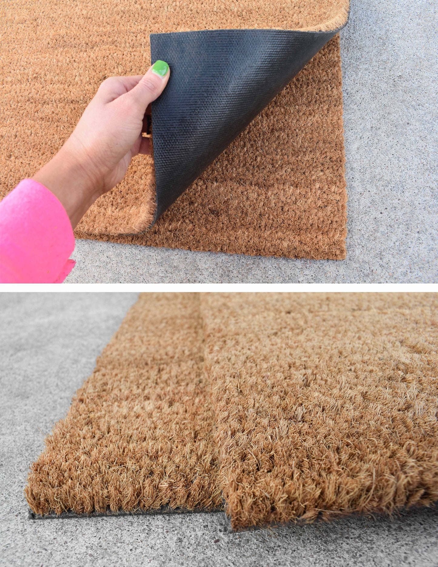 Pink Christmas Tree + Star Doormat