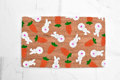 Bunny and Carrot Doormat