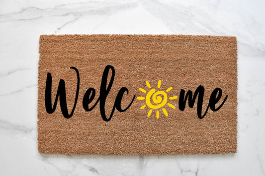 Welcome + Sun Doormat