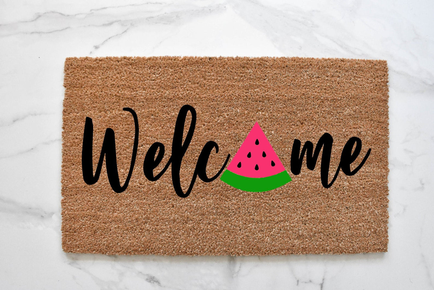 Welcome + Watermelon Doormat