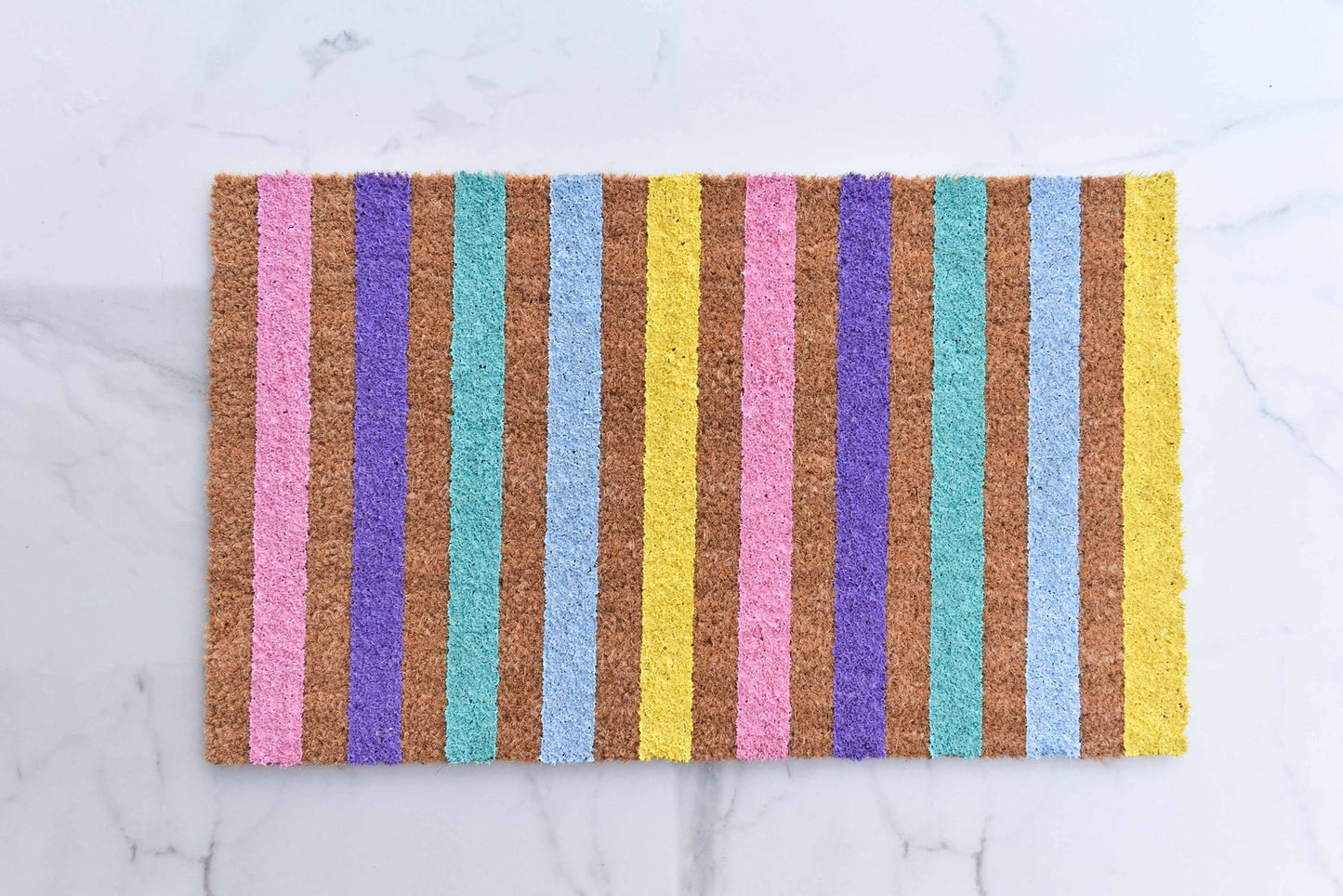 Pastel Striped Doormat