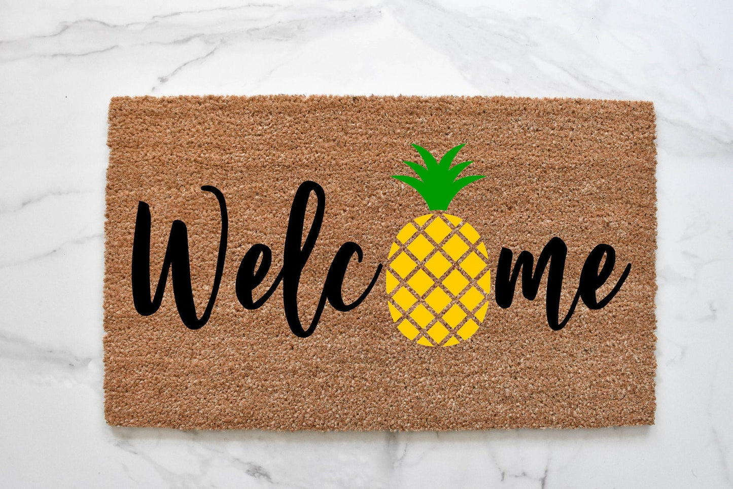 Welcome + Pineapple Doormat