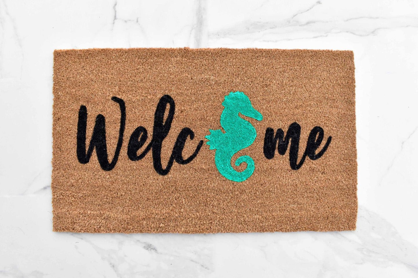 Welcome + Seahorse Doormat