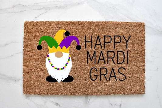 Happy Mardi Gras Doormat