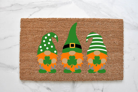 St. Patrick's Day Gnome Doormat