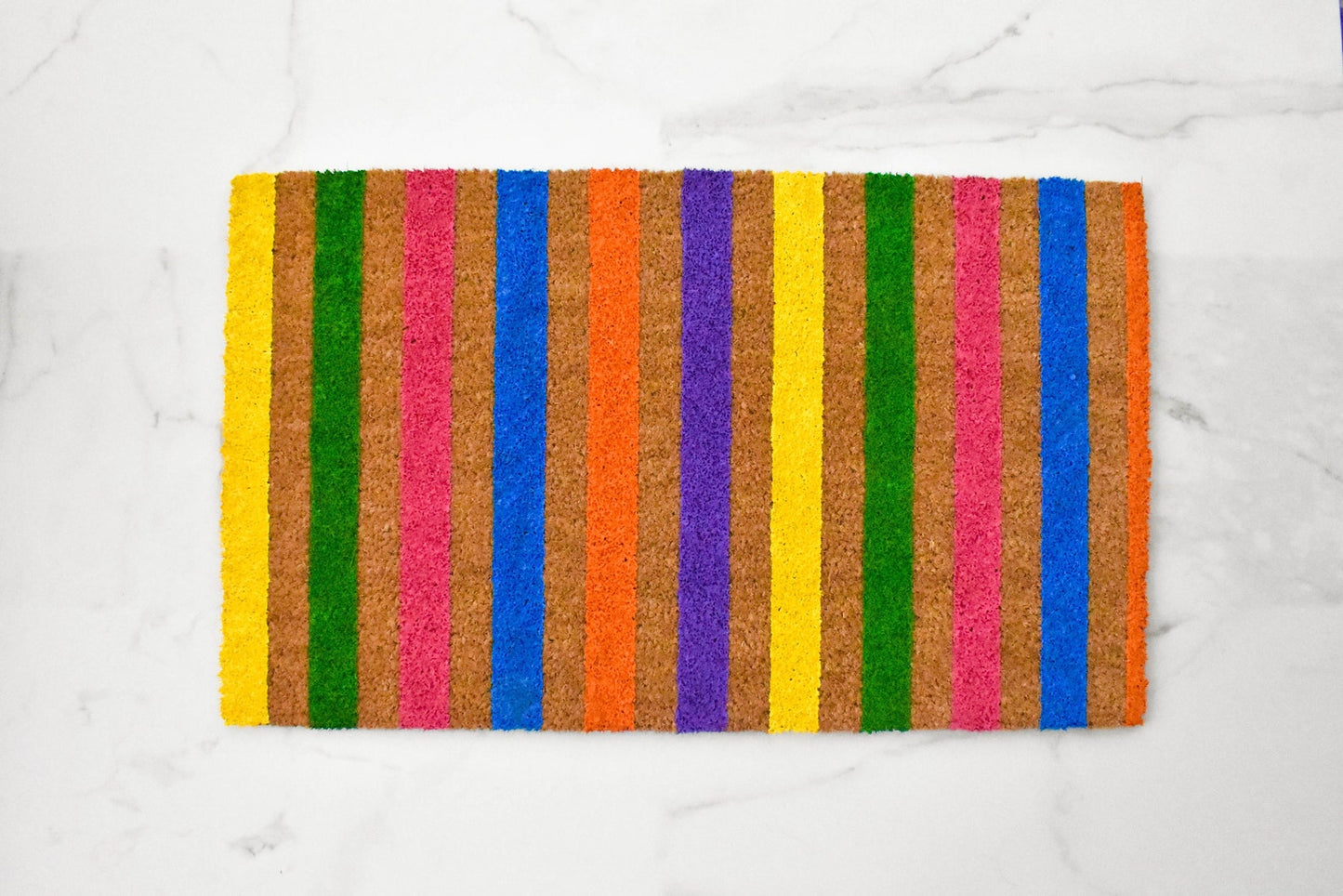Bright Striped Doormat