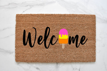 Welcome + Popsicle Doormat