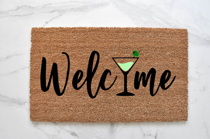 Welcome + Martini Doormat