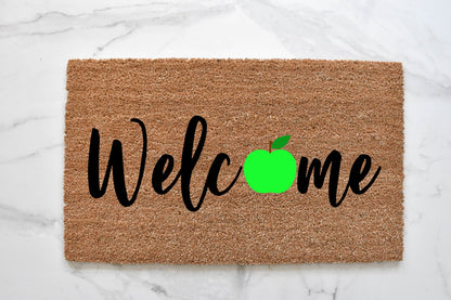Welcome + Apple Doormat