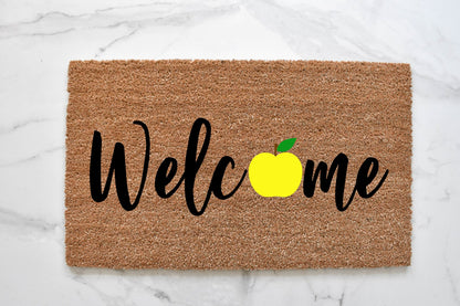 Welcome + Apple Doormat