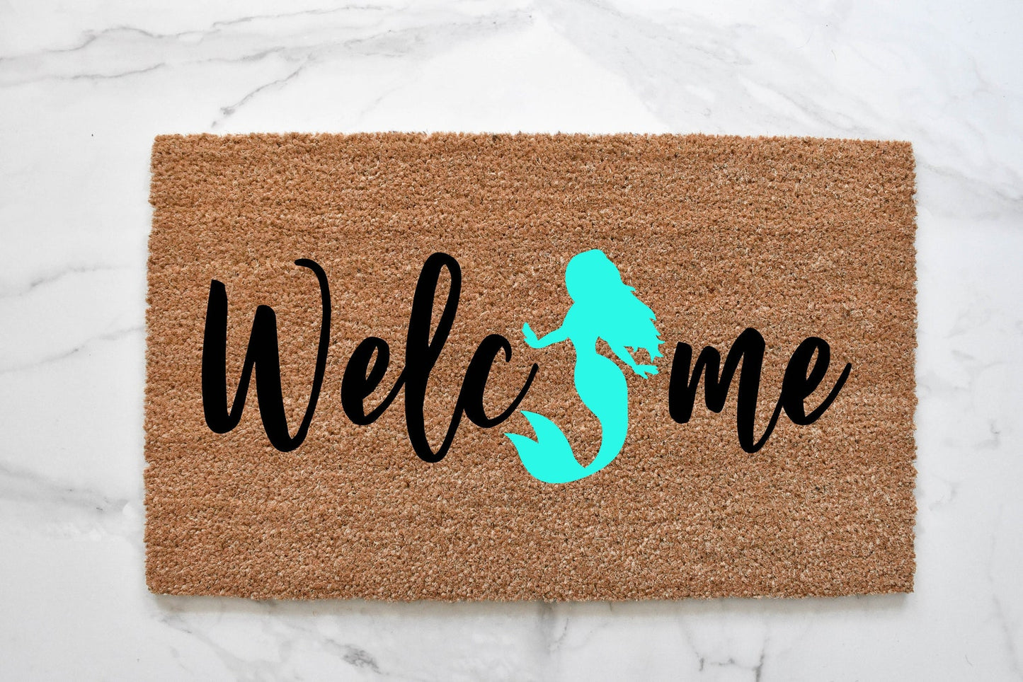 Welcome + Mermaid Doormat