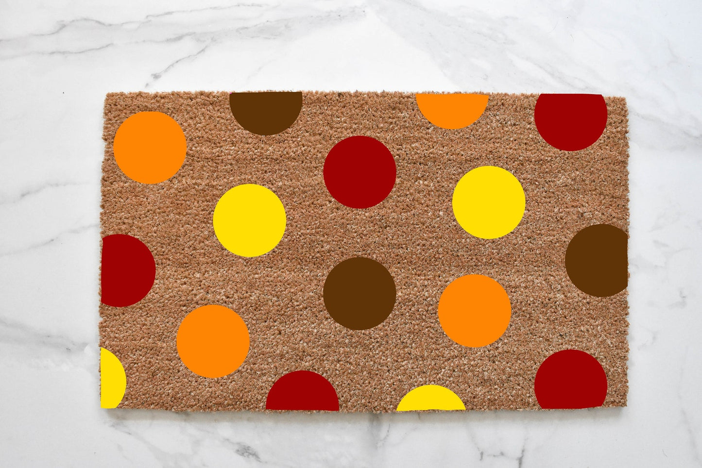 Autumn Polka Dot Doormat
