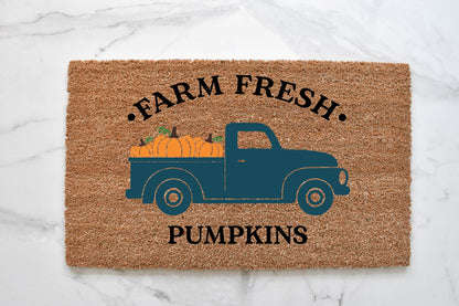 Farm Fresh Pumpkins Truck Doormat