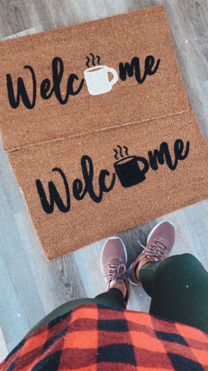 Welcome + Coffee Doormat