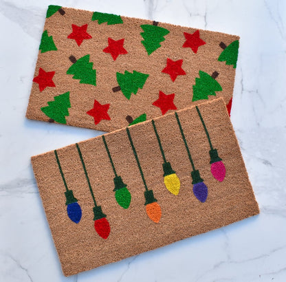 Christmas Tree + Star Doormat