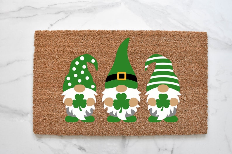 St. Patrick's Day Gnome Doormat