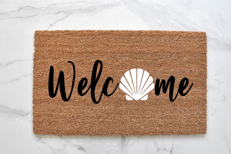 Welcome + Shell Doormat
